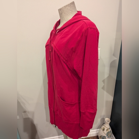 Jockey Tunic Length Hoodie Bright Pink Soft Cotton SIZE XL - Picture 6 of 7
